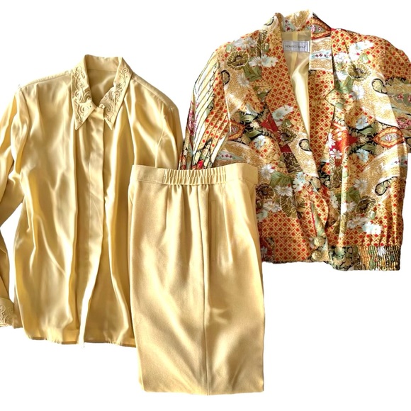 Howard Wolf Vintage Set Jacket Asian Print Pants and Shirt Size 10 - Picture 5 of 10